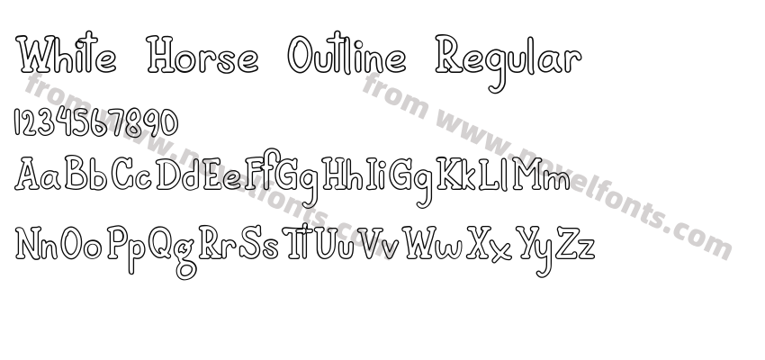 White Horse Outline RegularPreview