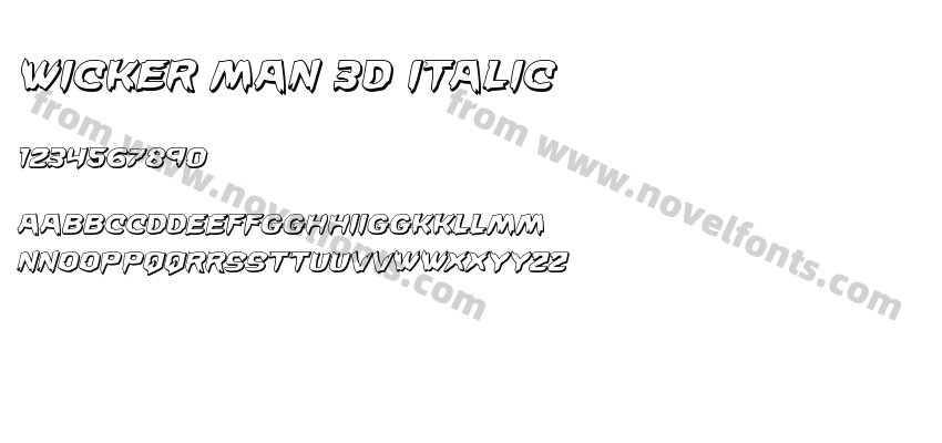Wicker Man 3D ItalicPreview