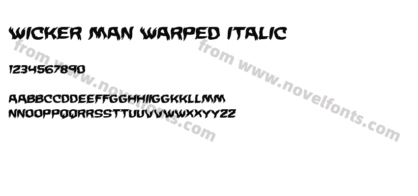 Wicker Man Warped ItalicPreview