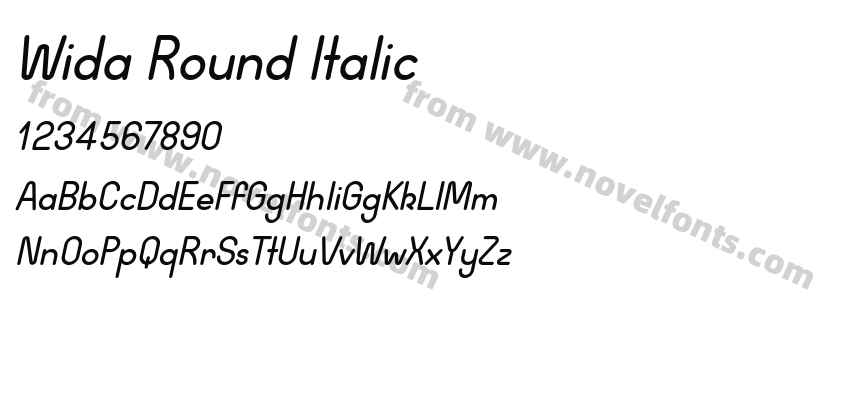 Wida Round ItalicPreview