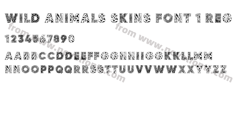 Wild Animals Skins Font 1 RegPreview