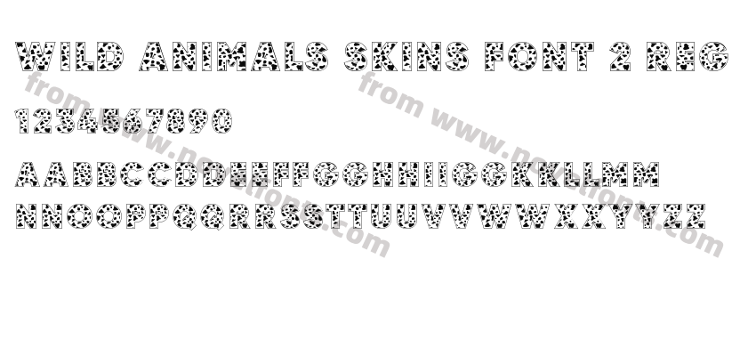 Wild Animals Skins Font 2 RegPreview