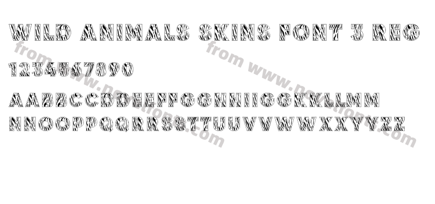 Wild Animals Skins Font 3 RegPreview