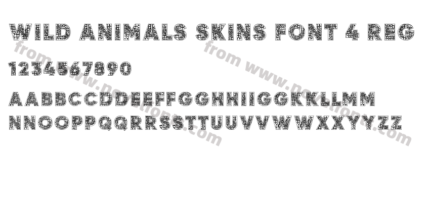 Wild Animals Skins Font 4 RegPreview