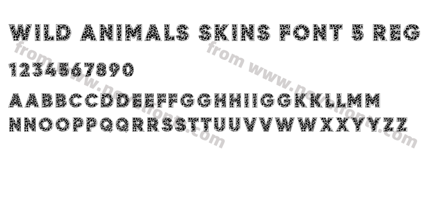 Wild Animals Skins Font 5 RegPreview