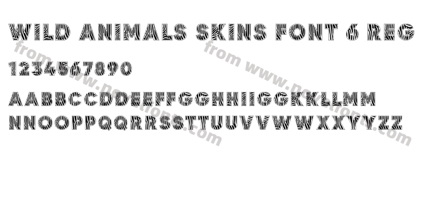 Wild Animals Skins Font 6 RegPreview