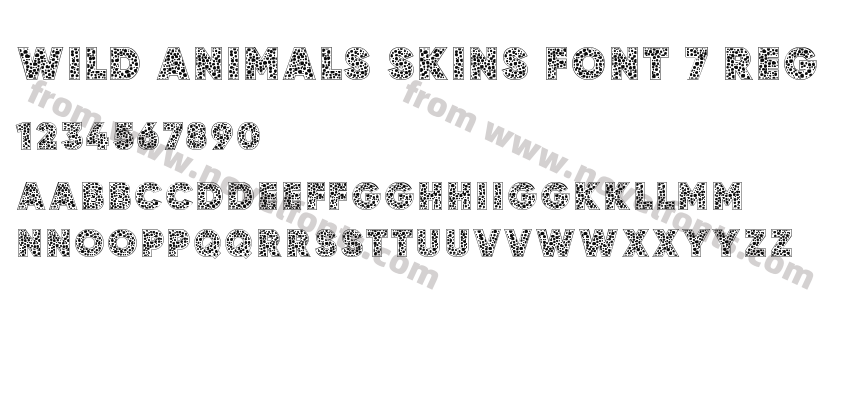 Wild Animals Skins Font 7 RegPreview