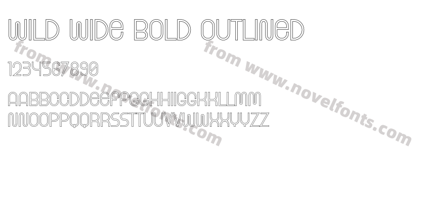 Wild Wide Bold OutlinedPreview