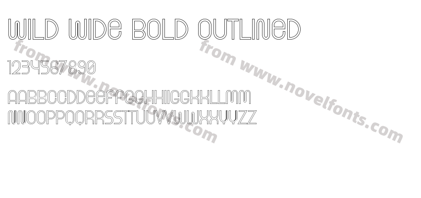 Wild Wide Bold OutlinedPreview