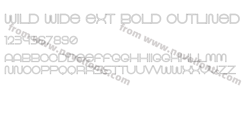 Wild Wide Ext Bold OutlinedPreview