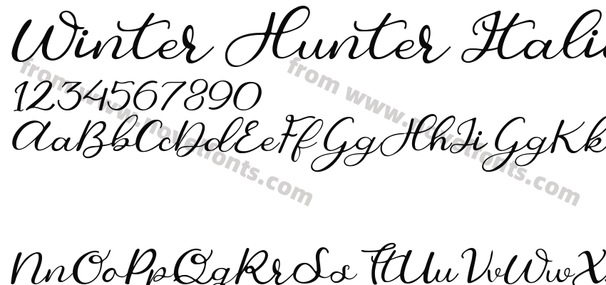Winter Hunter ItalicPreview