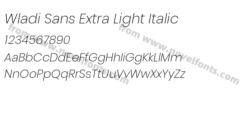Wladi Sans Extra Light ItalicPreview