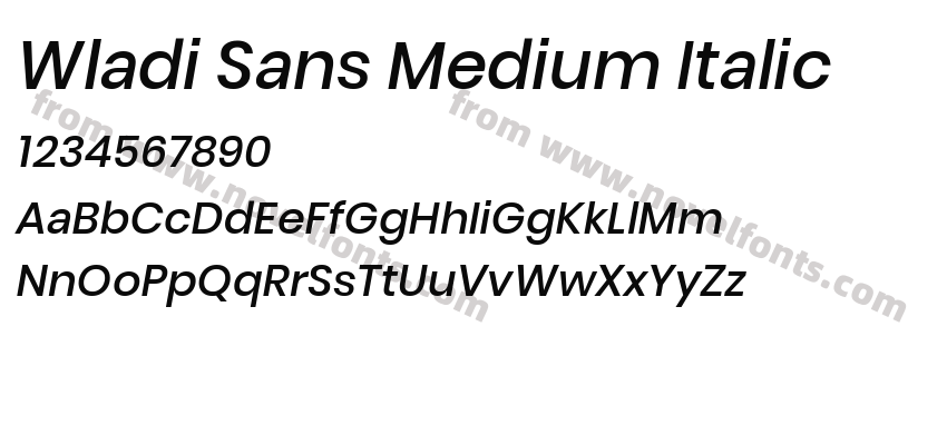 Wladi Sans Medium ItalicPreview