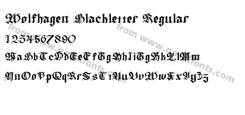 Wolfhagen Blackletter RegularPreview