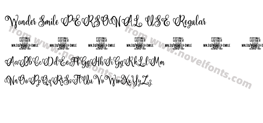 Wonder Smile PERSONAL USE RegularPreview