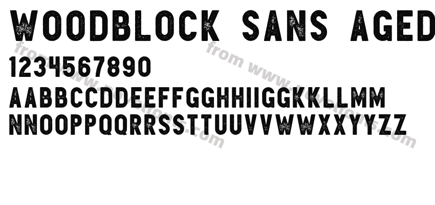 Woodblock Sans AgedPreview