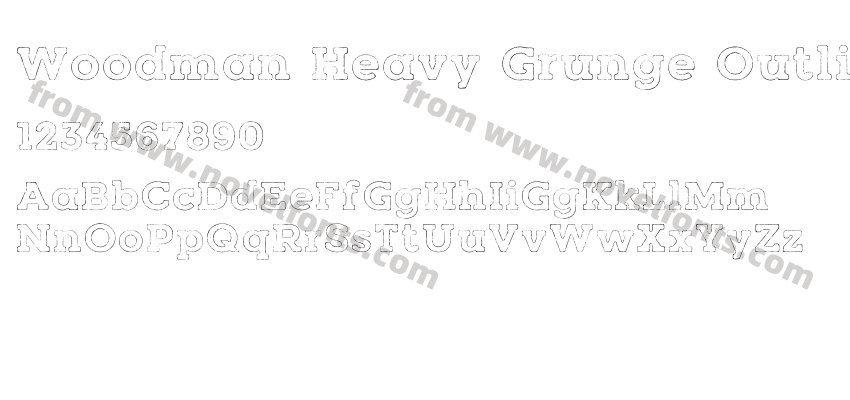 Woodman Heavy Grunge OutlinePreview