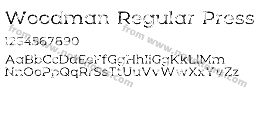 Woodman Regular PressPreview