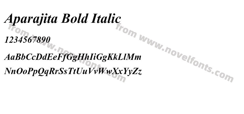 Aparajita Bold ItalicPreview