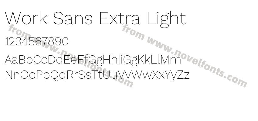 Work Sans Extra LightPreview