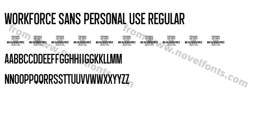 Workforce Sans PERSONAL USE RegularPreview