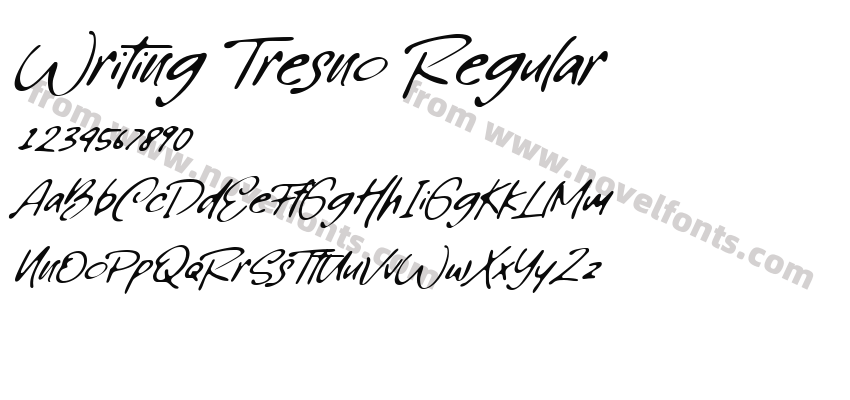 Writing Tresno RegularPreview