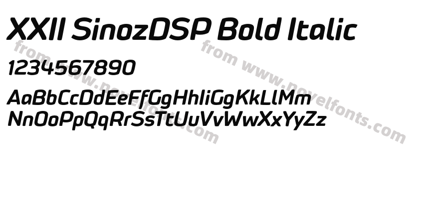 XXII SinozDSP Bold ItalicPreview
