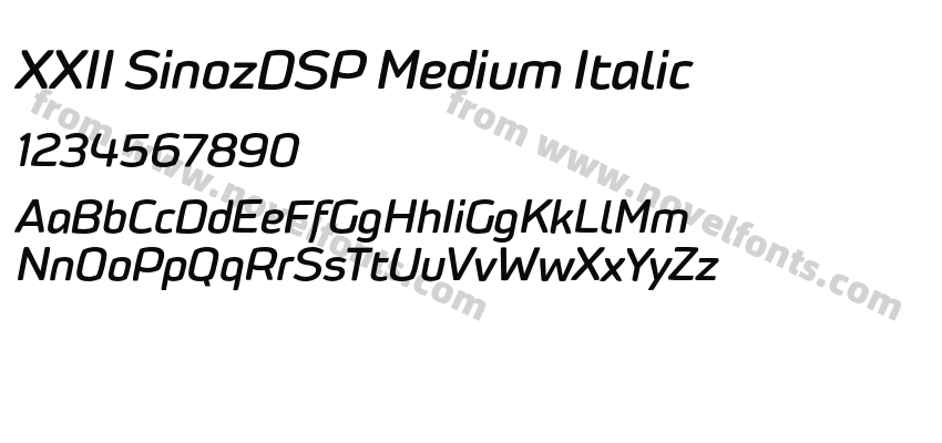 XXII SinozDSP Medium ItalicPreview