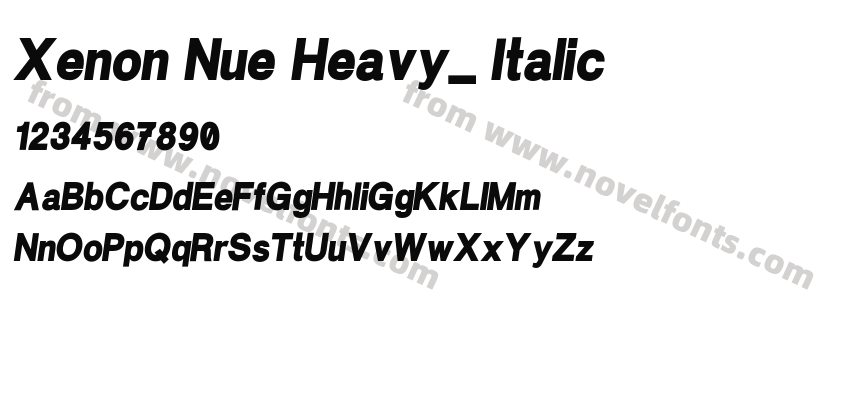 Xenon Nue Heavy_ ItalicPreview