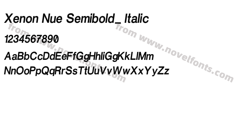 Xenon Nue Semibold_ ItalicPreview