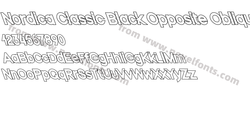 Nordica Classic Black Opposite Oblique OutlinePreview