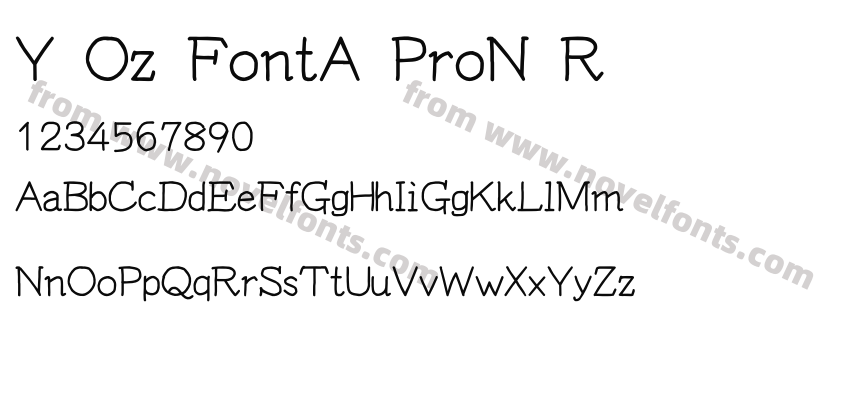 Y Oz FontA ProN RPreview