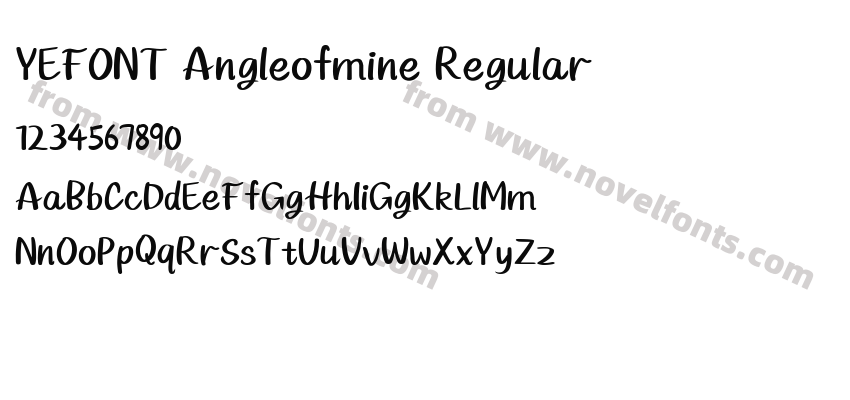 YEFONT Angleofmine RegularPreview