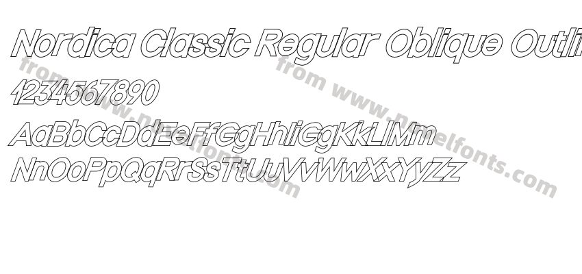 Nordica Classic Regular Oblique OutlinePreview