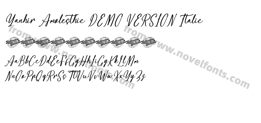 Yanhir Amolesthic DEMO VERSION ItalicPreview