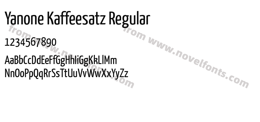 Yanone Kaffeesatz RegularPreview