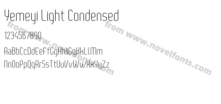 Yemeyi Light CondensedPreview