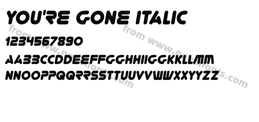 You're Gone ItalicPreview