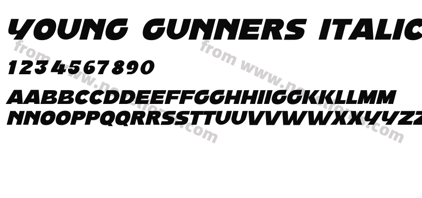 Young Gunners ItalicPreview