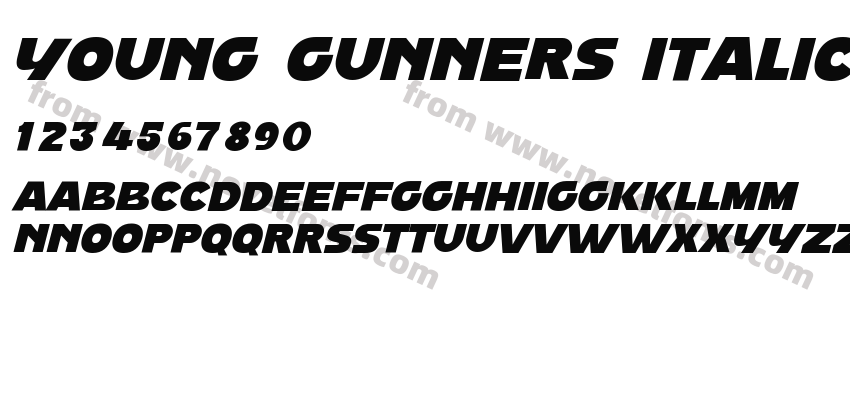 Young Gunners ItalicPreview