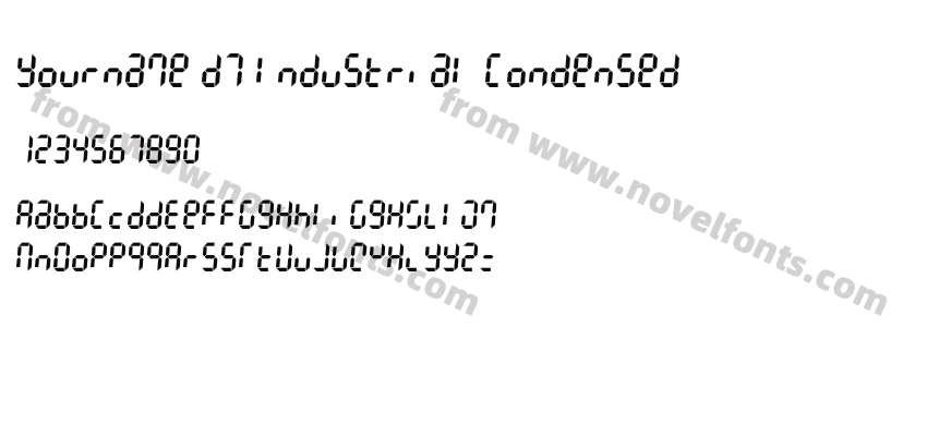 Yourname D7 Industrial CondensedPreview