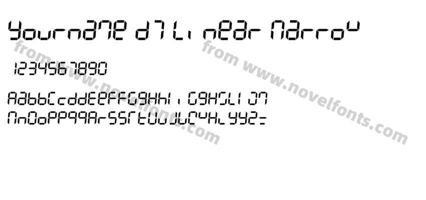 Yourname D7 Linear NarrowPreview