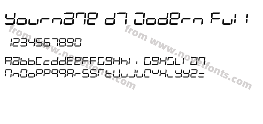 Yourname D7 Modern FullPreview