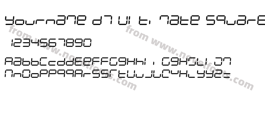 Yourname D7 Ultimate SquarePreview