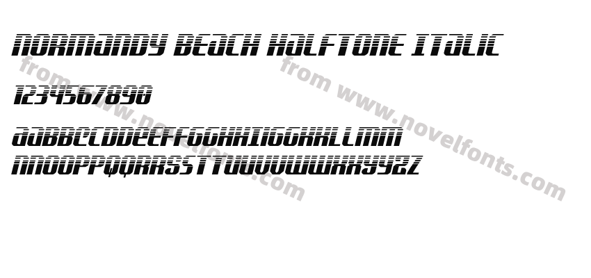 Normandy Beach Halftone ItalicPreview