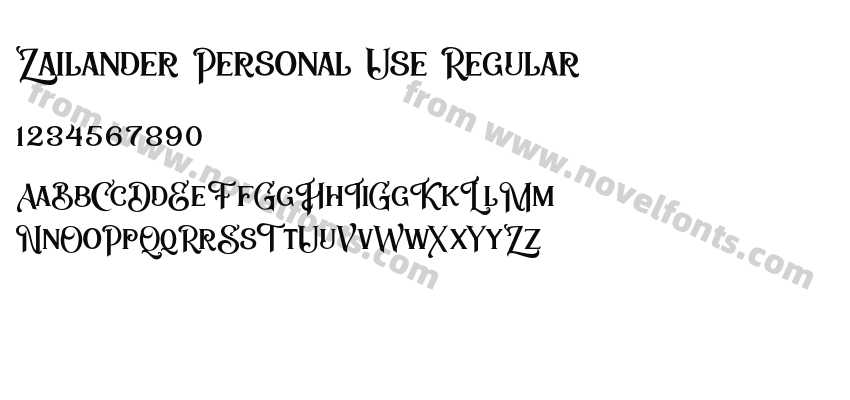 Zailander Personal Use RegularPreview