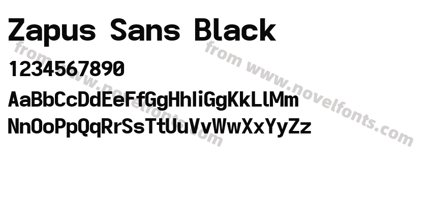 Zapus Sans BlackPreview