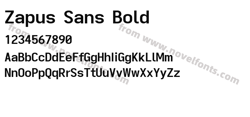 Zapus Sans BoldPreview