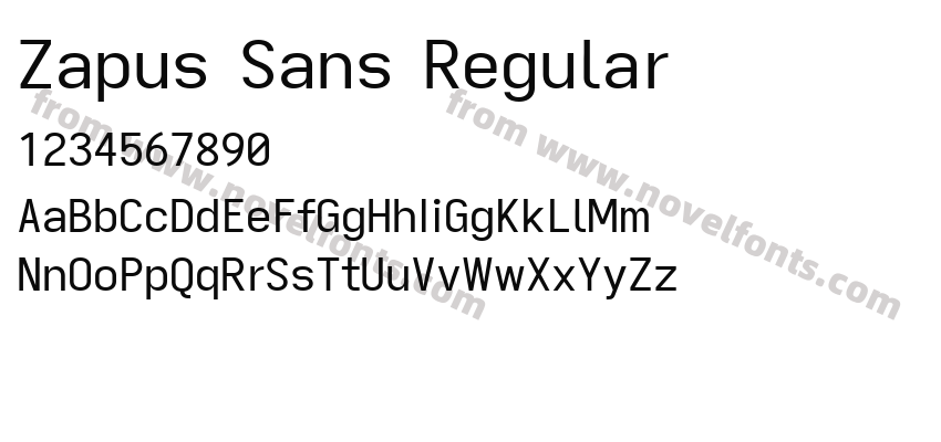 Zapus Sans RegularPreview
