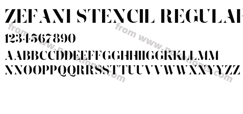 Zefani Stencil RegularPreview
